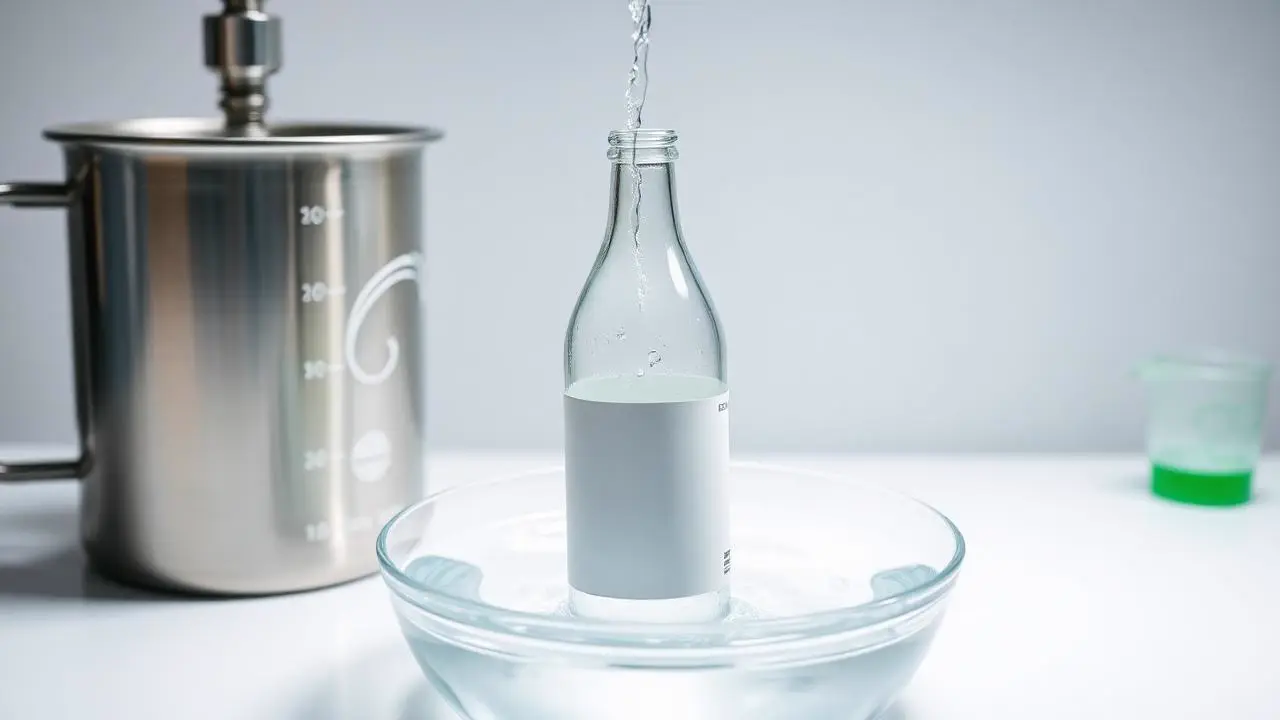 Wash-off label testing on a PET bottle