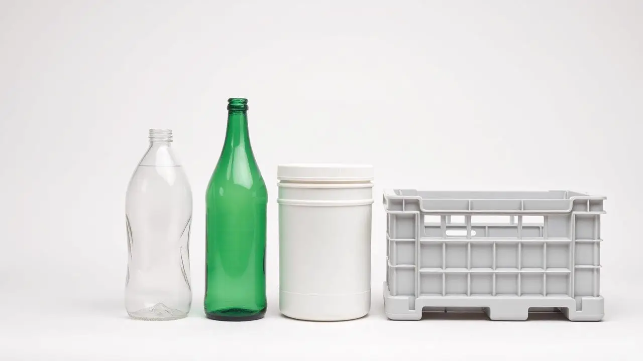 PET HDPE and glass containers for wash-off label selection