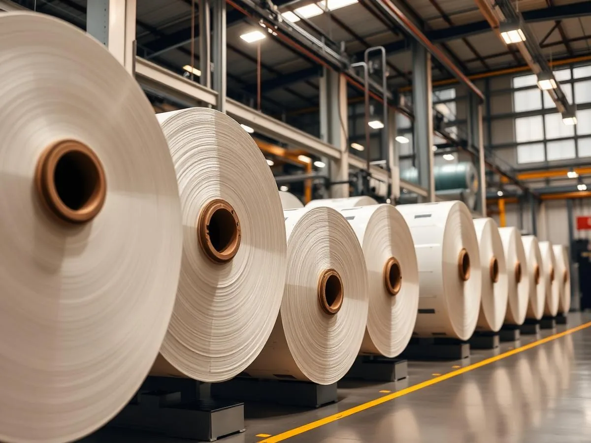 Rolls of semi-gloss and matte self-adhesive paper label stock